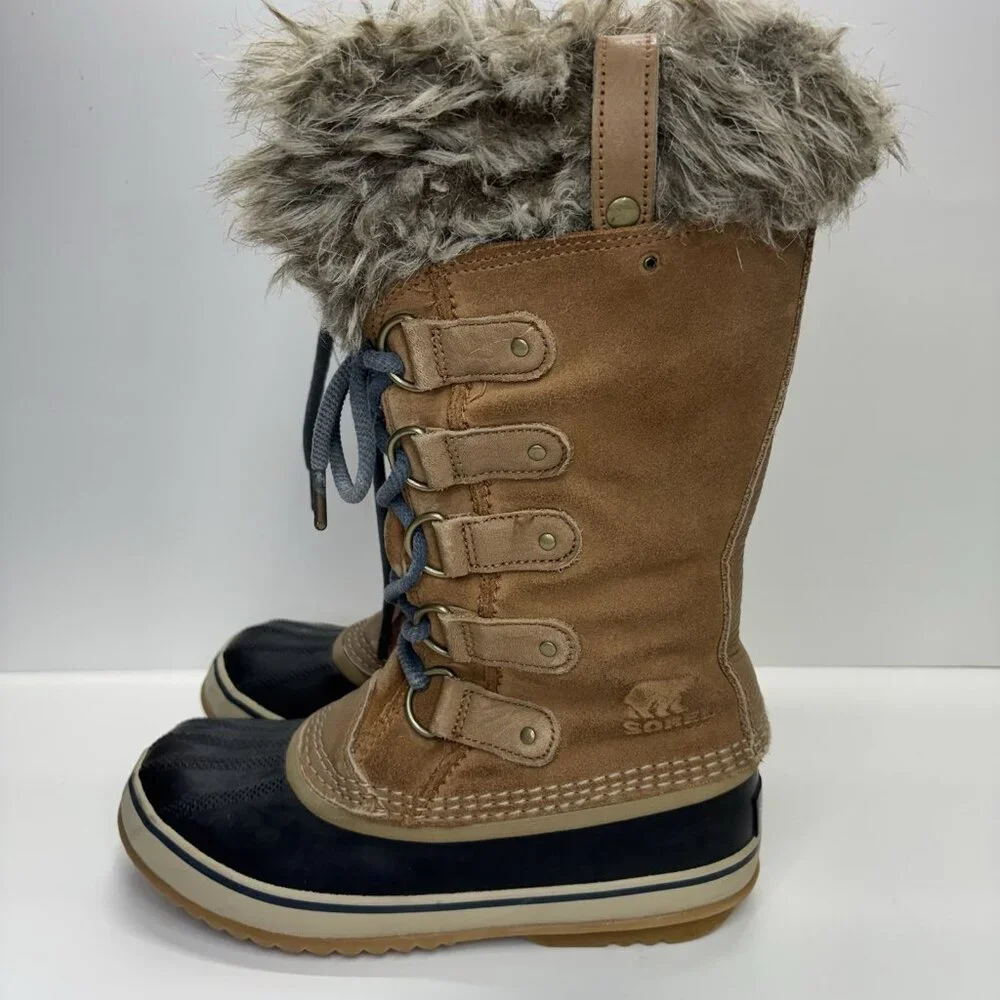 SOREL Joan of Artic Snow‎ Winter Boots Waterproof Insulated Lace Up Women Sz 7 - Picture 4 of 14